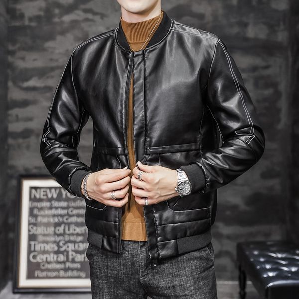 autumn new baseball jacketwallet jacketstyle small stand collar leather jacket men's jacket baseball collar short slim fit korean fashi, Blue
autumn new baseball jacketwallet jacketstyle small stand collar leather jacket men's jacket baseball collar short slim fit korean fashi, Blue