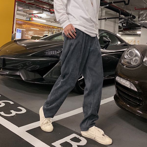 1chen / autumn and winter homemade grey plush corduroy loose draping straight casual men's pants, Black
1chen / autumn and winter homemade grey plush corduroy loose draping straight casual men's pants, Black