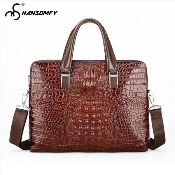 крокодил pattern мужчин сумка для ноутбука сумки большой емкости портфеля бизнес плечо сумка разрез из натуральной кожи
крокодил pattern мужчин сумка для ноутбука сумки большой емкости портфеля бизнес плечо сумка разрез из натуральной кожи