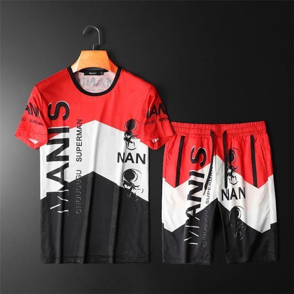 2020fashion men clothing sets short sleeve printing tracksuits 2 pcs mens casual summer wear designer clothing tracksuit sweatsuitsset, Gray
2020fashion men clothing sets short sleeve printing tracksuits 2 pcs mens casual summer wear designer clothing tracksuit sweatsuitsset, Gray