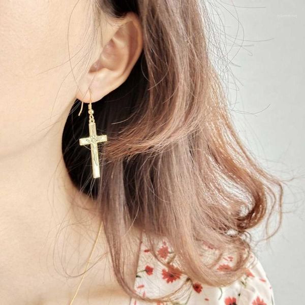 925 solid sterling silver minimalist jewelry dangle jesus cross earrings gold women drop earrings chrsitmas gift1
925 solid sterling silver minimalist jewelry dangle jesus cross earrings gold women drop earrings chrsitmas gift1