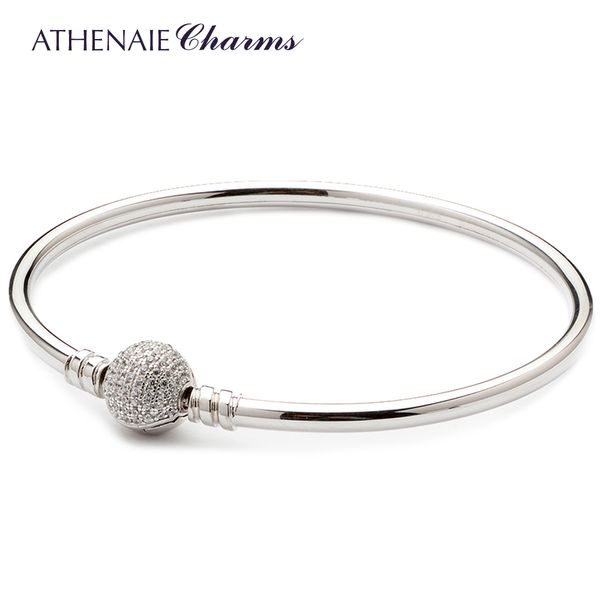 athenaie 925 sterling silver basic charms bracelet & bangle pave clear cz snap clasp fit all european beads 1028, Black
athenaie 925 sterling silver basic charms bracelet & bangle pave clear cz snap clasp fit all european beads 1028, Black