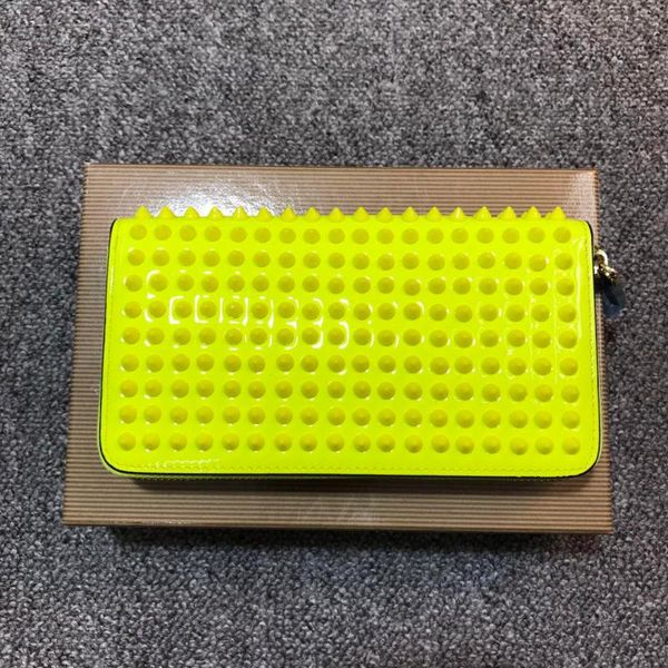 new women and men long style wallets panelled spiked clutch bags patent real leather rivets clutches bags, Red;black
new women and men long style wallets panelled spiked clutch bags patent real leather rivets clutches bags, Red;black
