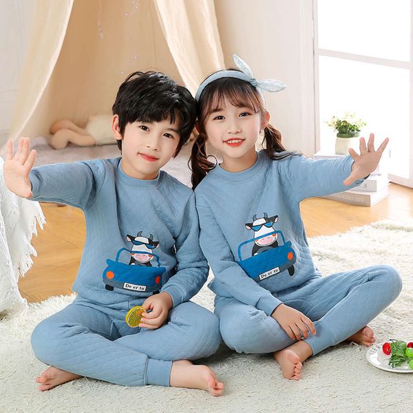 thermal cotton clip set underwear with children's plush and thickened winter boys' clothing cloth autumn trousers girls' paja, Blue;red
thermal cotton clip set underwear with children's plush and thickened winter boys' clothing cloth autumn trousers girls' paja, Blue;red