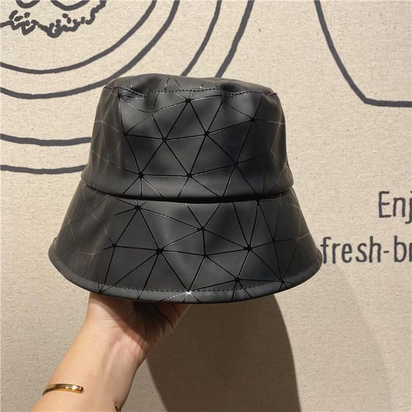 Korea Diamond Plaid Fashion PU Leather Fisherman Hat Fall/winter Wild Retro Black Basin Hat Simple Personality, Blue;gray
Korea Diamond Plaid Fashion PU Leather Fisherman Hat Fall/winter Wild Retro Black Basin Hat Simple Personality, Blue;gray