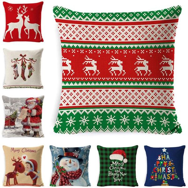 cushion/decorative pillow 1piece christmas cushion cover linen sofa covers home decor merry 45*45 wreath tree pillowcase arrival 2021
cushion/decorative pillow 1piece christmas cushion cover linen sofa covers home decor merry 45*45 wreath tree pillowcase arrival 2021