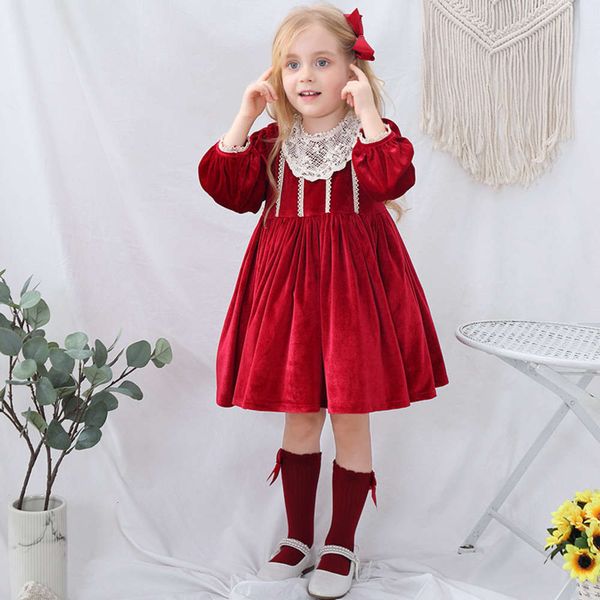 2020 winter new girls' drs spain lolita princs skirt long sve children's wear, Red;yellow
2020 winter new girls' drs spain lolita princs skirt long sve children's wear, Red;yellow