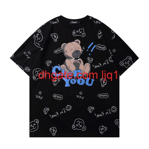 cartoon bear full print short sleeve t-shirt men's fashion brand round neck 5-sleeve lazy fashion half sleeve t-shirt, White;black
cartoon bear full print short sleeve t-shirt men's fashion brand round neck 5-sleeve lazy fashion half sleeve t-shirt, White;black