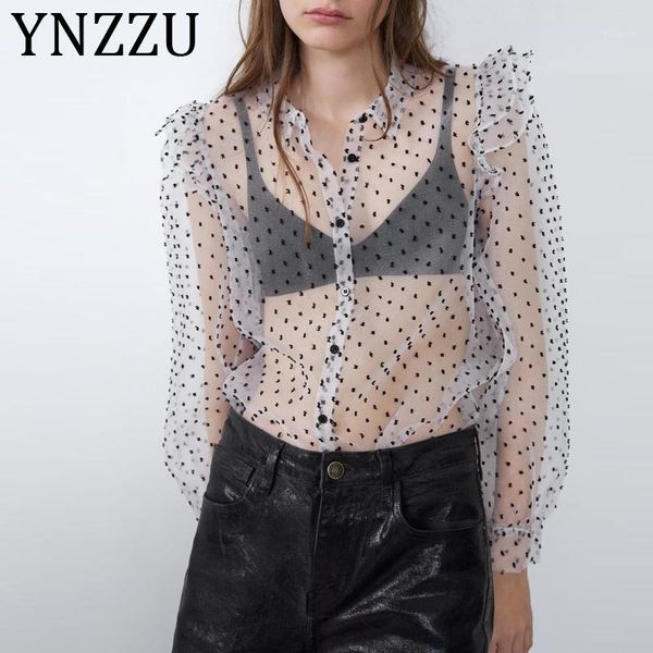 ynzzu polka dot organza women blouse 2020 spring long sleeve see through shirts elegant women and blouses at4461, White
ynzzu polka dot organza women blouse 2020 spring long sleeve see through shirts elegant women and blouses at4461, White