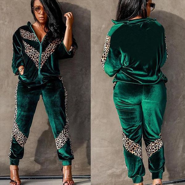 autumn winter velvet womens tracksuit set jogger two piece set pants and leopard patchwork night club outfits sportswear, Gray
autumn winter velvet womens tracksuit set jogger two piece set pants and leopard patchwork night club outfits sportswear, Gray