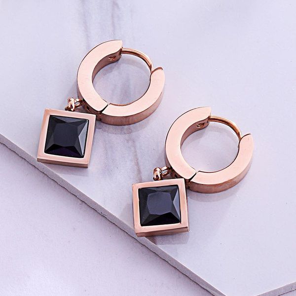 charm fashion black zircon pendant hoop earrings,stainless steel earrings for women, vintage statement jewelry gift, Golden
charm fashion black zircon pendant hoop earrings,stainless steel earrings for women, vintage statement jewelry gift, Golden