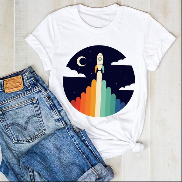 women lady rocket cartoon cute ladies cute fashion summer t tee tshirt womens female shirt clothes graphic t shirt, White
women lady rocket cartoon cute ladies cute fashion summer t tee tshirt womens female shirt clothes graphic t shirt, White