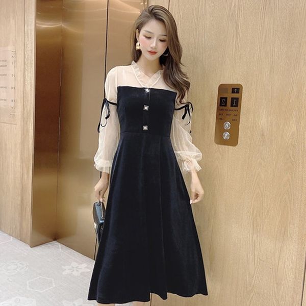 autumn женской мода платье dresslantern dress2020 моды французской сетки сшивания фонариков рукав a-line с длинным рукавом платья для женщин, Black;gray
autumn женской мода платье dresslantern dress2020 моды французской сетки сшивания фонариков рукав a-line с длинным рукавом платья для женщин, Black;gray