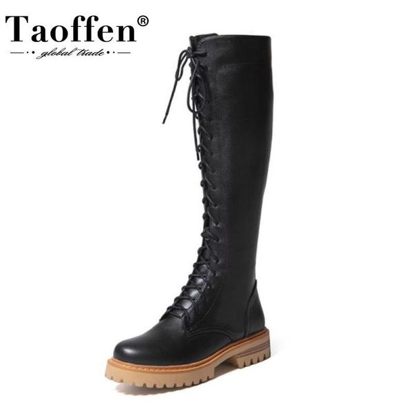 taoffen real leather new women knee boots cross strap round toe zipper shoes winter warm boots women party footwear size 34-40, Black
taoffen real leather new women knee boots cross strap round toe zipper shoes winter warm boots women party footwear size 34-40, Black