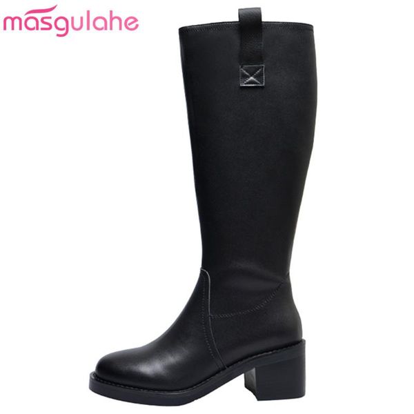 masgulahe 2020 genuine leather knee high boots fashion square heel round toe ladies shoes black winter women boots
masgulahe 2020 genuine leather knee high boots fashion square heel round toe ladies shoes black winter women boots