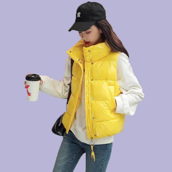 student vests women coat female autumn and winter stand collar down cotton vest short section thin women cotton vest, Black;white
student vests women coat female autumn and winter stand collar down cotton vest short section thin women cotton vest, Black;white