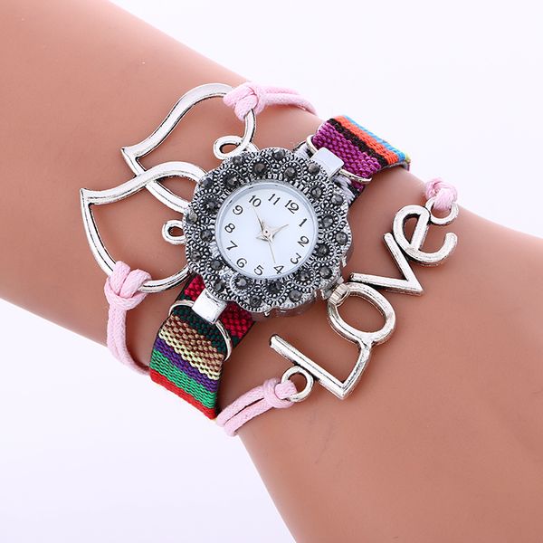 fashion leather casual bracelet wristwatch girl's knitting faux leather band double heart charm bracelet watch 918057 t200420, Slivery;brown
fashion leather casual bracelet wristwatch girl's knitting faux leather band double heart charm bracelet watch 918057 t200420, Slivery;brown