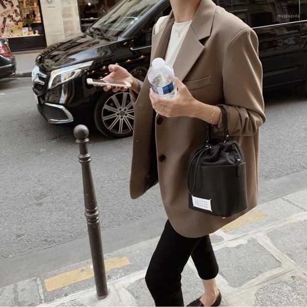 casual vintage women jackets notched collar spring women blazer jacket autumn female outerwear elegant ladies coat 2021 korean1, White;black
casual vintage women jackets notched collar spring women blazer jacket autumn female outerwear elegant ladies coat 2021 korean1, White;black