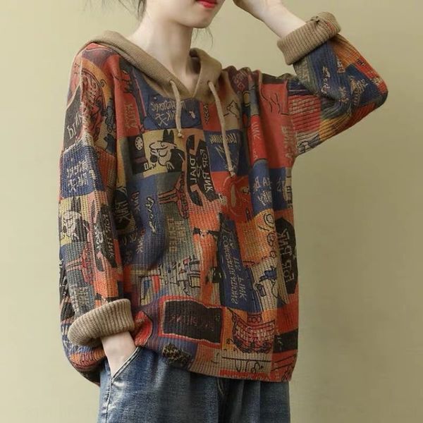 spjgf large pullover artistic chic printed sweater size hoodie 2019 style knitted winter hoodie coat new and lazy autumn coat gynwo, White;black
spjgf large pullover artistic chic printed sweater size hoodie 2019 style knitted winter hoodie coat new and lazy autumn coat gynwo, White;black