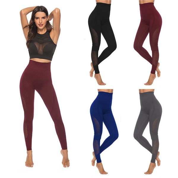 high elastic solid sport yoga pants high waist mesh sport leggings fitness women yoga leggings training running pants sportswear women, White;black 
high elastic solid sport yoga pants high waist mesh sport leggings fitness women yoga leggings training running pants sportswear women, White;black
