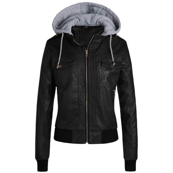 jacket women coat slim leather jacket removable zipper caps hooded warm short coats outwear outerwear plus size jackets female, Black;brown
jacket women coat slim leather jacket removable zipper caps hooded warm short coats outwear outerwear plus size jackets female, Black;brown