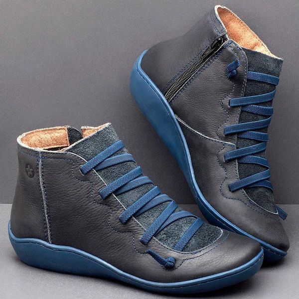 women's boots pu leather ankle women autumn winter cross strappy vintage women punk boots flat ladies shoes woman y, Black
women's boots pu leather ankle women autumn winter cross strappy vintage women punk boots flat ladies shoes woman y, Black