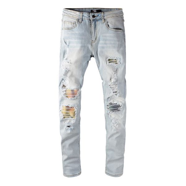 mens jeans #637 distressed motorcycle biker jeans slim ripped hole stripe famous denim men pants jeans, Blue
mens jeans #637 distressed motorcycle biker jeans slim ripped hole stripe famous denim men pants jeans, Blue