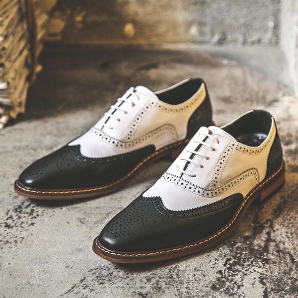 yomior autumn new men shoes vintage british soft leather formal dress loafers mixed colors lace-up business wedding brogue shoes, Black
yomior autumn new men shoes vintage british soft leather formal dress loafers mixed colors lace-up business wedding brogue shoes, Black