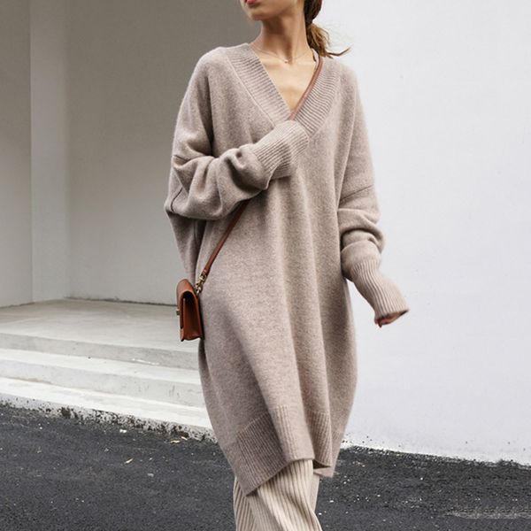 2021 new straight women warm sweater knitted sleeve oversize loose long sweaters autumn spring office lady work ny0h, White;black
2021 new straight women warm sweater knitted sleeve oversize loose long sweaters autumn spring office lady work ny0h, White;black