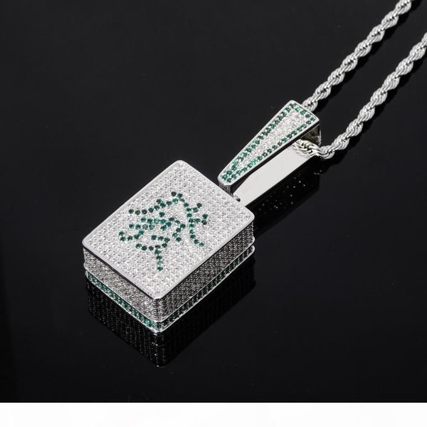 iced out cubic zircon bling mahjong necklace & pendant men women hip hop rock jewelry cz necklace, Silver
iced out cubic zircon bling mahjong necklace & pendant men women hip hop rock jewelry cz necklace, Silver