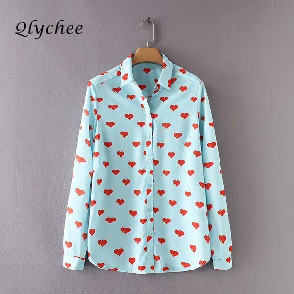 women's blouses & shirts qlychee heart print light blue shirt women chiffon blouse turn-down collar long sleeve casual female sweet cut, White
women's blouses & shirts qlychee heart print light blue shirt women chiffon blouse turn-down collar long sleeve casual female sweet cut, White