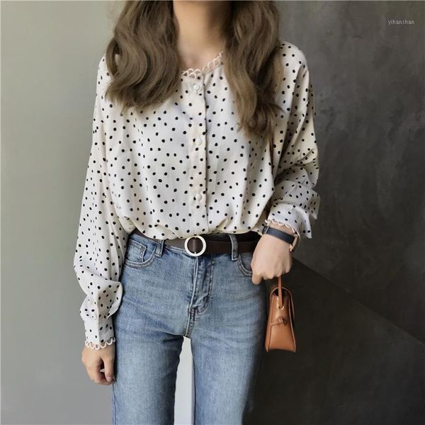 polka v-neck lovely shirt sweet tunic women's shirts kawaii girl ulzzang lady ulzzang harajuku ins for women casual cute1, White
polka v-neck lovely shirt sweet tunic women's shirts kawaii girl ulzzang lady ulzzang harajuku ins for women casual cute1, White