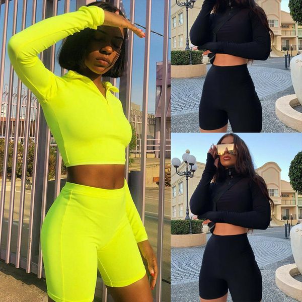 мода two piece set женщин костюмы с длинными рукавами crop топы шорты брюки фитнес спортивный костюм 2pcs комплект женской одежды-футляр, Gray
мода two piece set женщин костюмы с длинными рукавами crop топы шорты брюки фитнес спортивный костюм 2pcs комплект женской одежды-футляр, Gray