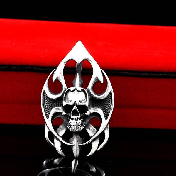 biker fire skull punk rocker pendant boys jewelry for man or women stainless steel chain, Silver
biker fire skull punk rocker pendant boys jewelry for man or women stainless steel chain, Silver