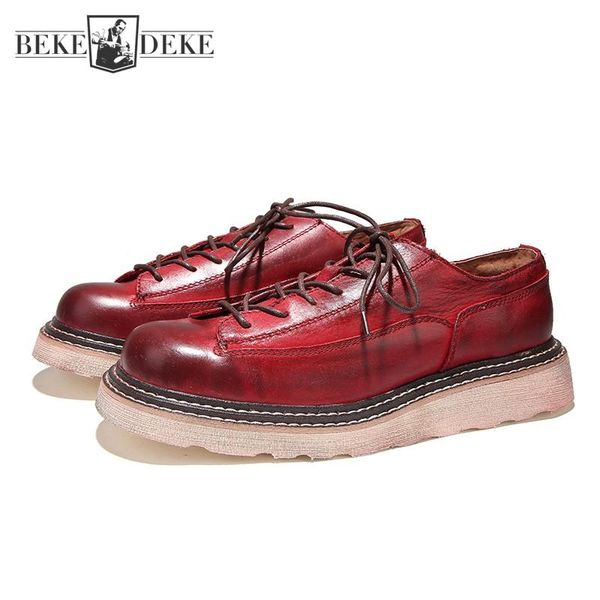 dress shoes fashion brand men autumn business round toe 100% genuine leather england style vintage lace up platform, Black
dress shoes fashion brand men autumn business round toe 100% genuine leather england style vintage lace up platform, Black
