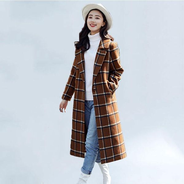 winter woolen coat new boutique fashion large size plaid women coat thicken long autumn wool woolen casual outerwear female, Black
winter woolen coat new boutique fashion large size plaid women coat thicken long autumn wool woolen casual outerwear female, Black