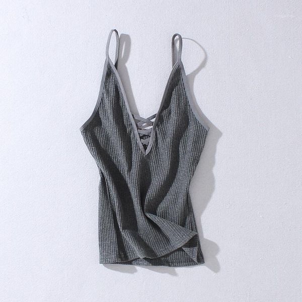 2020 spring and summer new street fashion solid color tight cross camisole female thin bottoming camisole female1, White
2020 spring and summer new street fashion solid color tight cross camisole female thin bottoming camisole female1, White