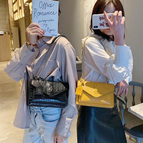 2020 new wild popular shoulder bag crocodile texture shoulder bag ins ultra-huo bao luxury handbags women bags