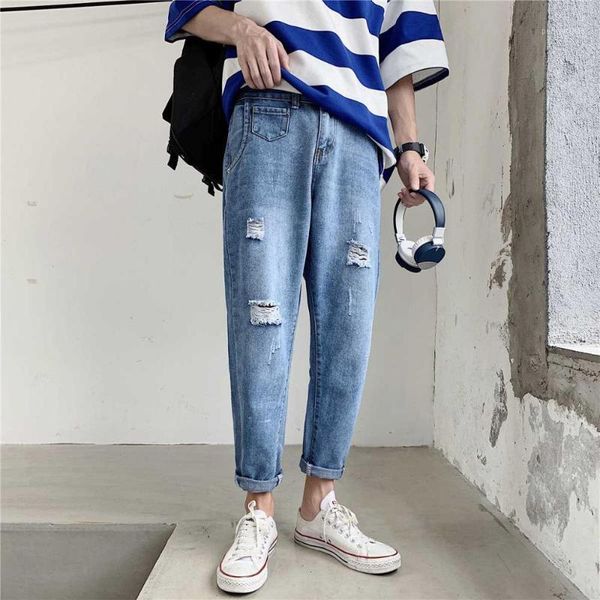 men's jeans wholesale 2021 hong kong style spring and autumn denim hip hop men's ripped loose straight wild wide-legged old pants1, Blue
men's jeans wholesale 2021 hong kong style spring and autumn denim hip hop men's ripped loose straight wild wide-legged old pants1, Blue