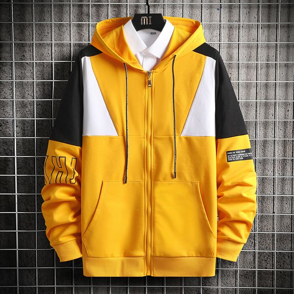 mens sweatshirt men patchwork zipper coat oversized japanese streetwear harajuku sweatshirts yellow hoodie kg-49, Black
mens sweatshirt men patchwork zipper coat oversized japanese streetwear harajuku sweatshirts yellow hoodie kg-49, Black