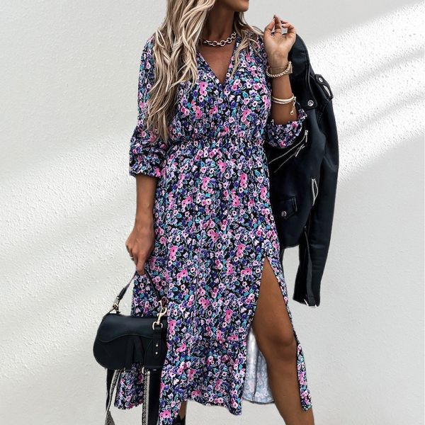 new clearance sale spring v neck floral print women 2021 casual long sleeve split beach boho maxi party vestidos rv6u, Black;gray
new clearance sale spring v neck floral print women 2021 casual long sleeve split beach boho maxi party vestidos rv6u, Black;gray