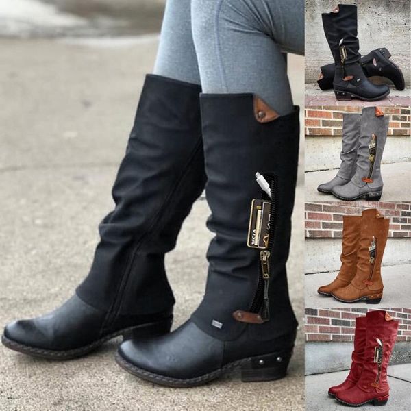women leather mid calf boots retro punk rivet lace up motorcycle boots autumn winter low heels back zipper short cool, Black
women leather mid calf boots retro punk rivet lace up motorcycle boots autumn winter low heels back zipper short cool, Black