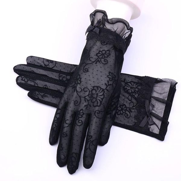 five fingers gloves summer women uv sunscreen short sun female non-slip cycling fashion lady bow silk lace driving thin glove i28, Blue;gray
five fingers gloves summer women uv sunscreen short sun female non-slip cycling fashion lady bow silk lace driving thin glove i28, Blue;gray