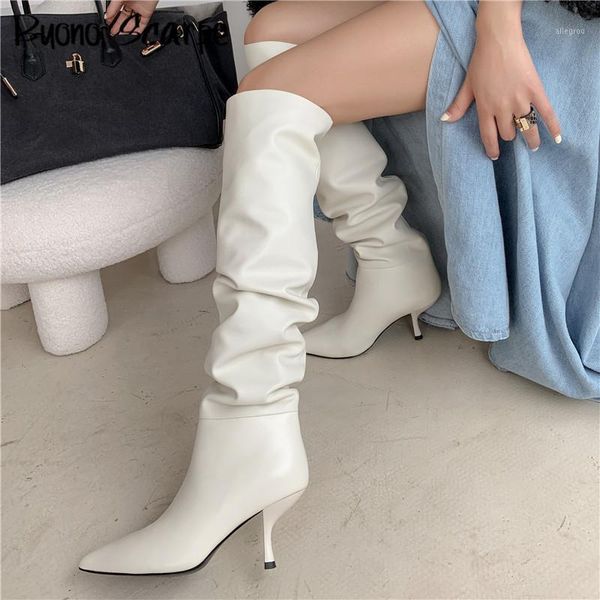 slim women boots pointed toe pleated brand designer shoes genuine leather stiletto kitten heel dancing boots female shoes1, Black
slim women boots pointed toe pleated brand designer shoes genuine leather stiletto kitten heel dancing boots female shoes1, Black