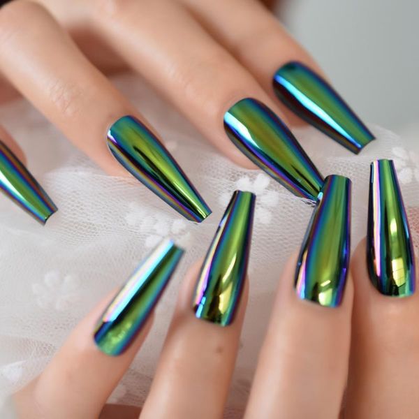 chrome green mirror false nails holographic metallic extra long tapered coffin faux ongles tips with sillicon glue sticker, Red;gold
chrome green mirror false nails holographic metallic extra long tapered coffin faux ongles tips with sillicon glue sticker, Red;gold