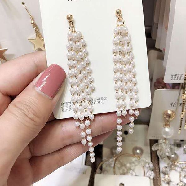 factory direct sales 2020 new trendy pearl earrings long elegant sense of quality internet earrings tassel pendant, Golden
factory direct sales 2020 new trendy pearl earrings long elegant sense of quality internet earrings tassel pendant, Golden
