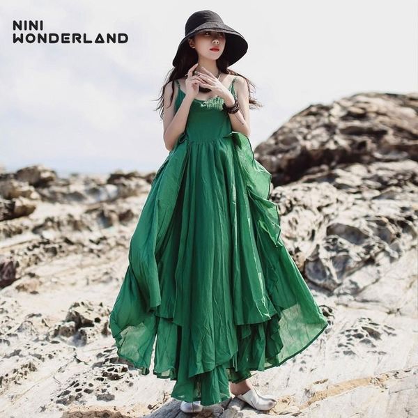 nini wonderland summer slip dress for women sleeveless beach boho dresses female cotton long maxi dress solid irregular clothes, Black;gray
nini wonderland summer slip dress for women sleeveless beach boho dresses female cotton long maxi dress solid irregular clothes, Black;gray