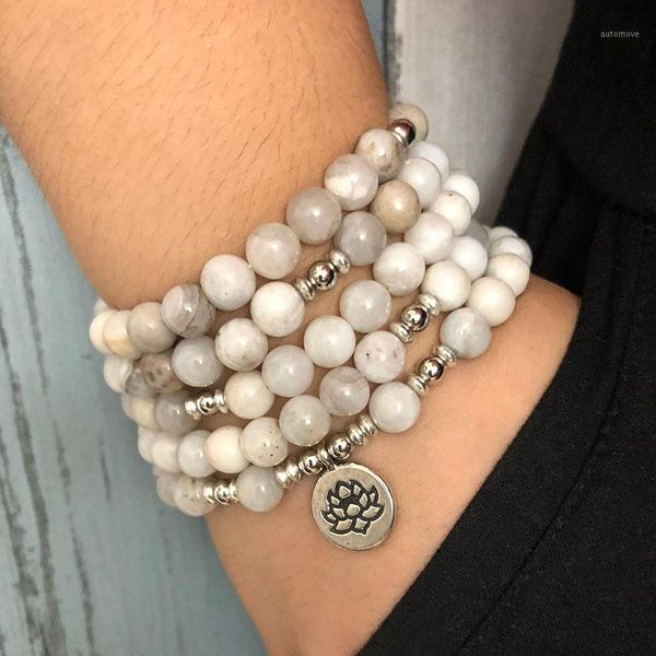 multi-wrap bracelet for trendy handmade mens 108 mala yoga bracelet or necklace om charm white crazy lace lotus1, Golden;silver
multi-wrap bracelet for trendy handmade mens 108 mala yoga bracelet or necklace om charm white crazy lace lotus1, Golden;silver