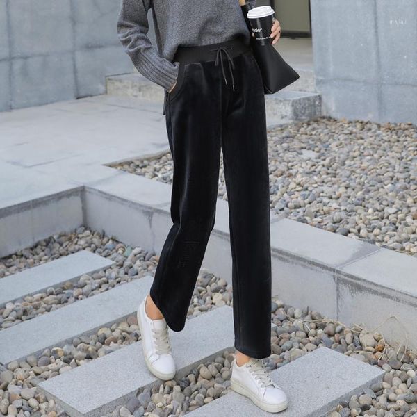 women's pants & capris women waist autumn winter 2021 thicken warm women's trousers korean simple woman spodnie zjt11081, Black;white
women's pants & capris women waist autumn winter 2021 thicken warm women's trousers korean simple woman spodnie zjt11081, Black;white