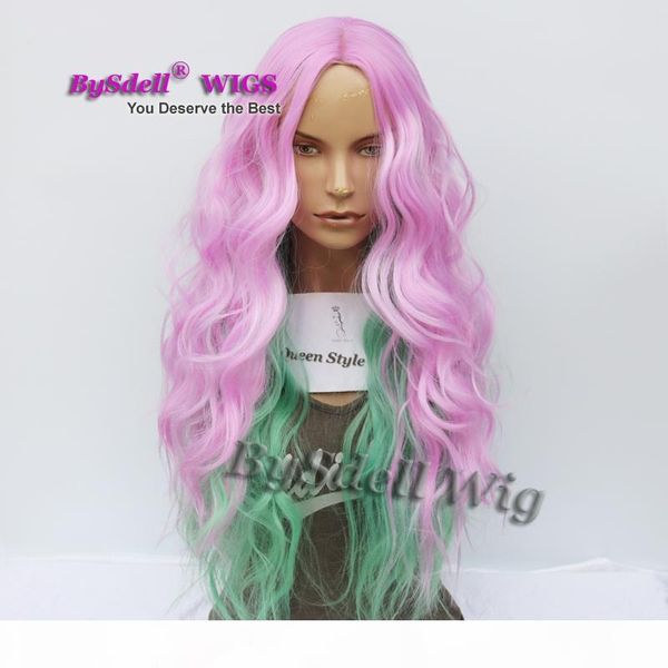 long body wave colorful mermaid wig synthetic lace front wigs purple pink ombre green color hair candy color pastel hair wigs, Black
long body wave colorful mermaid wig synthetic lace front wigs purple pink ombre green color hair candy color pastel hair wigs, Black
